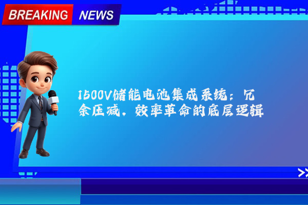 1500V储能电池集成系统：冗余压减，效率革命的底层逻辑