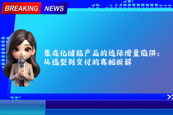 集成化储能产品的边际增量陷阱：从选型到交付的真相拆解